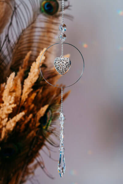 Lapač slunce stříbrné srdce